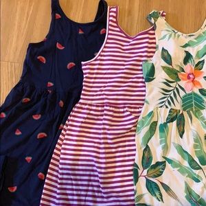 Bundle of Old Navy tank dresses, size 6/7